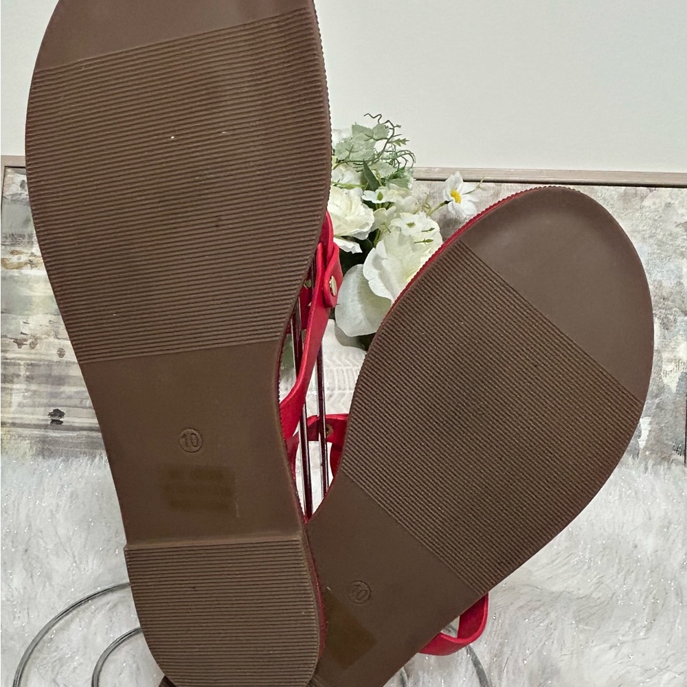 NEW C. Est 1946 Women's Fashion Sandals - Red, Size 11 - Picture 4 of 4